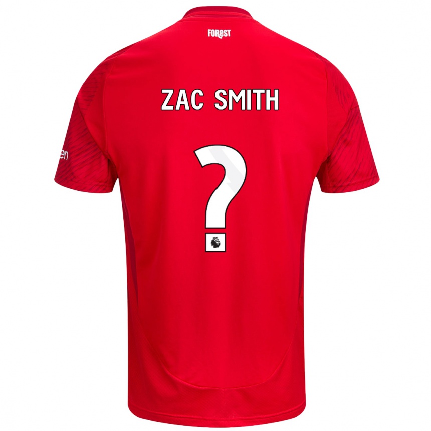 Niño Fútbol Camiseta Zac Smith #0 Rojo Blanco 1ª Equipación 2024/25 Argentina