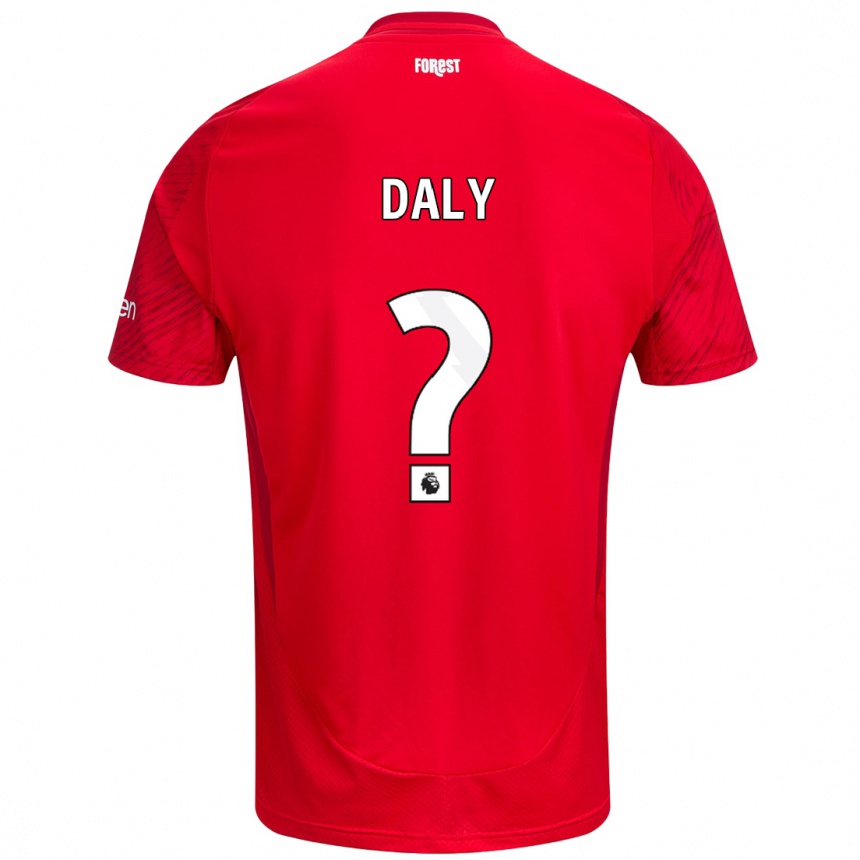 Niño Fútbol Camiseta Cormac Daly #0 Rojo Blanco 1ª Equipación 2024/25 Argentina