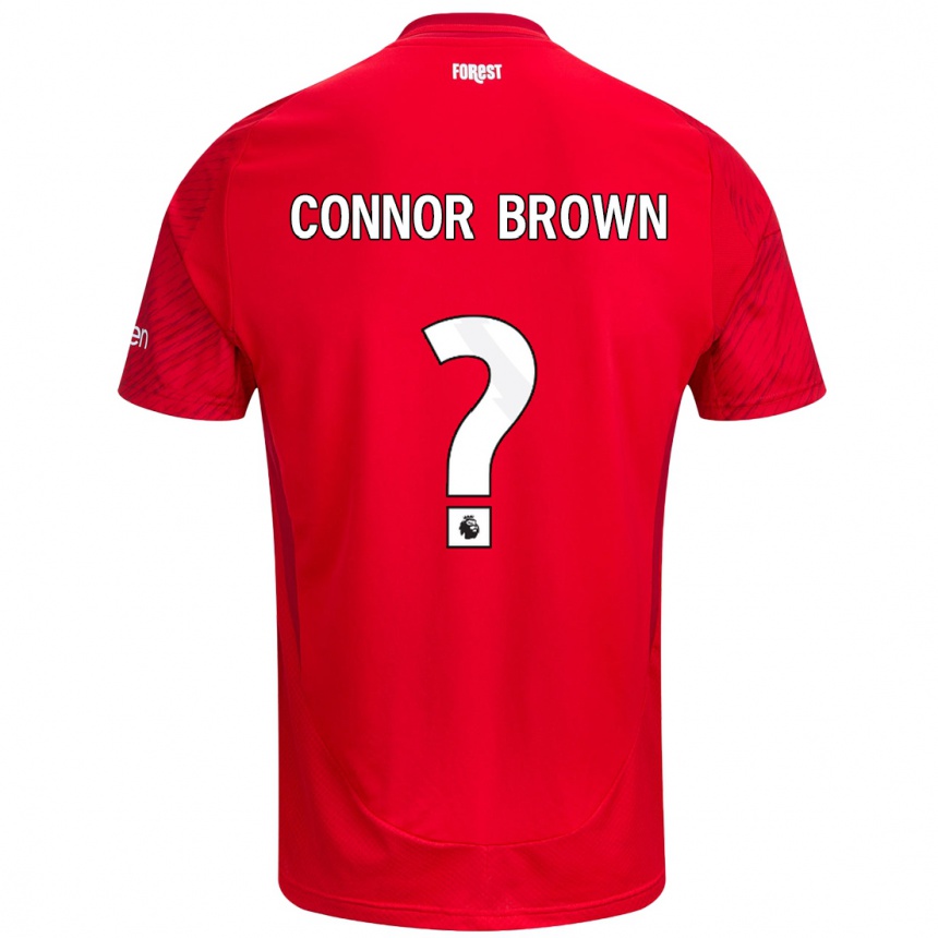 Niño Fútbol Camiseta Connor Brown #0 Rojo Blanco 1ª Equipación 2024/25 Argentina