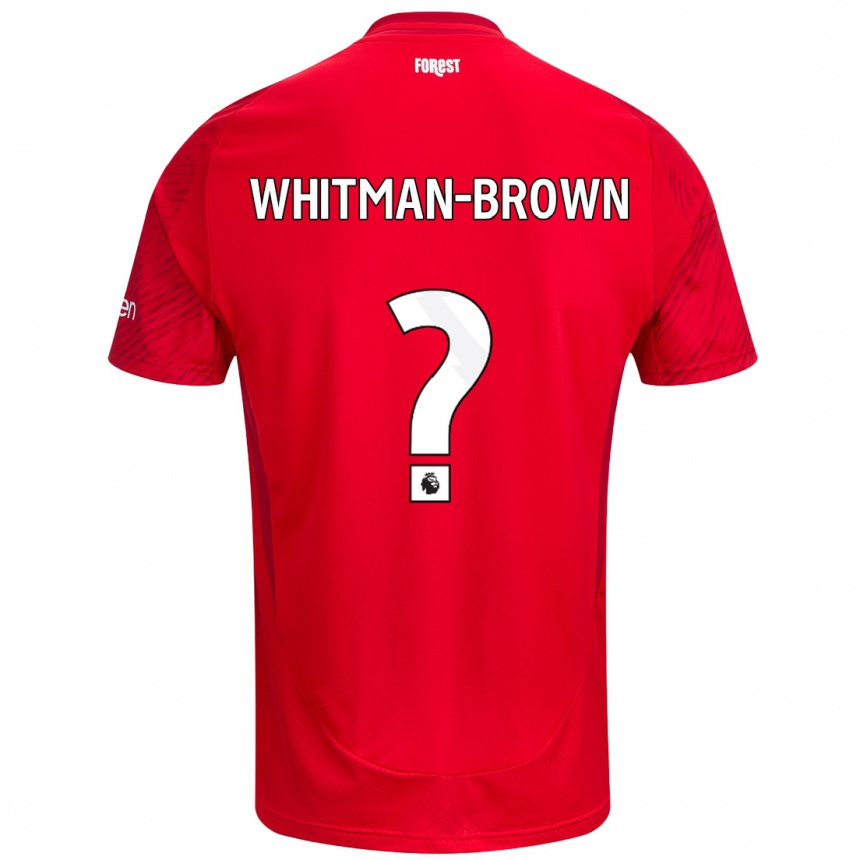 Niño Fútbol Camiseta Chae Whitman-Brown #0 Rojo Blanco 1ª Equipación 2024/25 Argentina