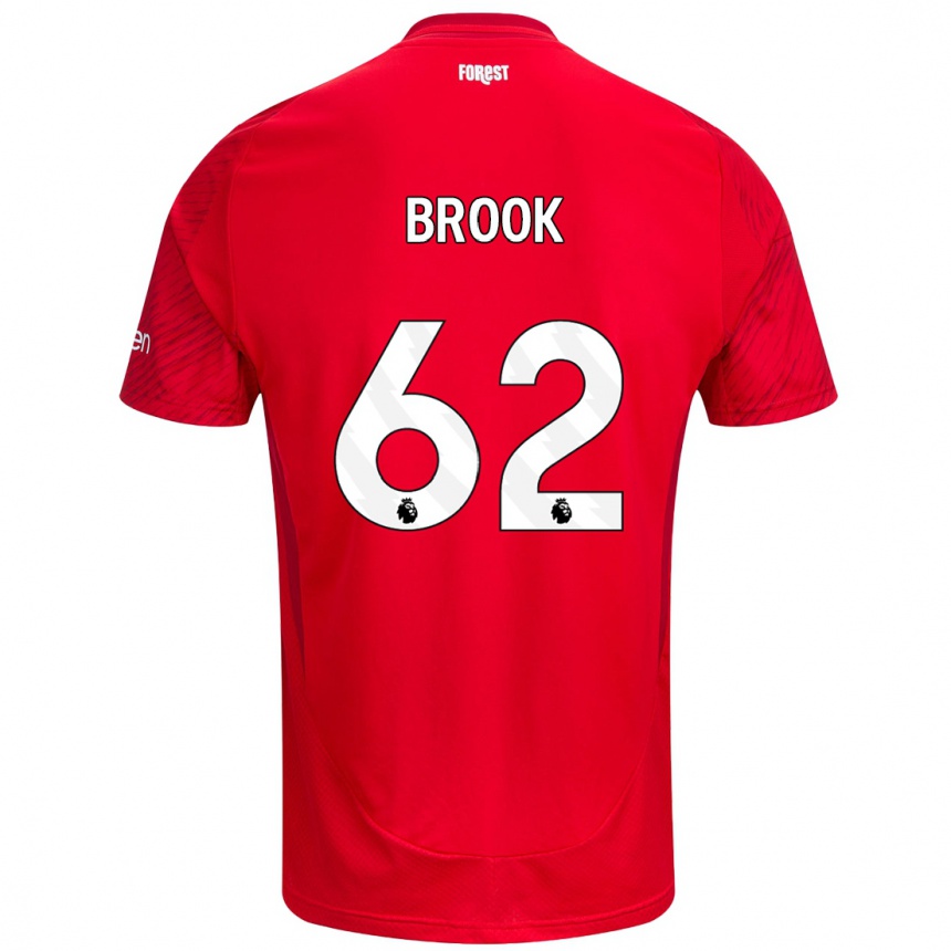 Niño Fútbol Camiseta Will Brook #62 Rojo Blanco 1ª Equipación 2024/25 Argentina