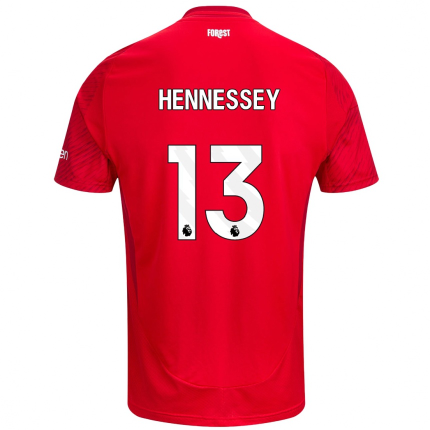 Niño Fútbol Camiseta Wayne Hennessey #13 Rojo Blanco 1ª Equipación 2024/25 Argentina