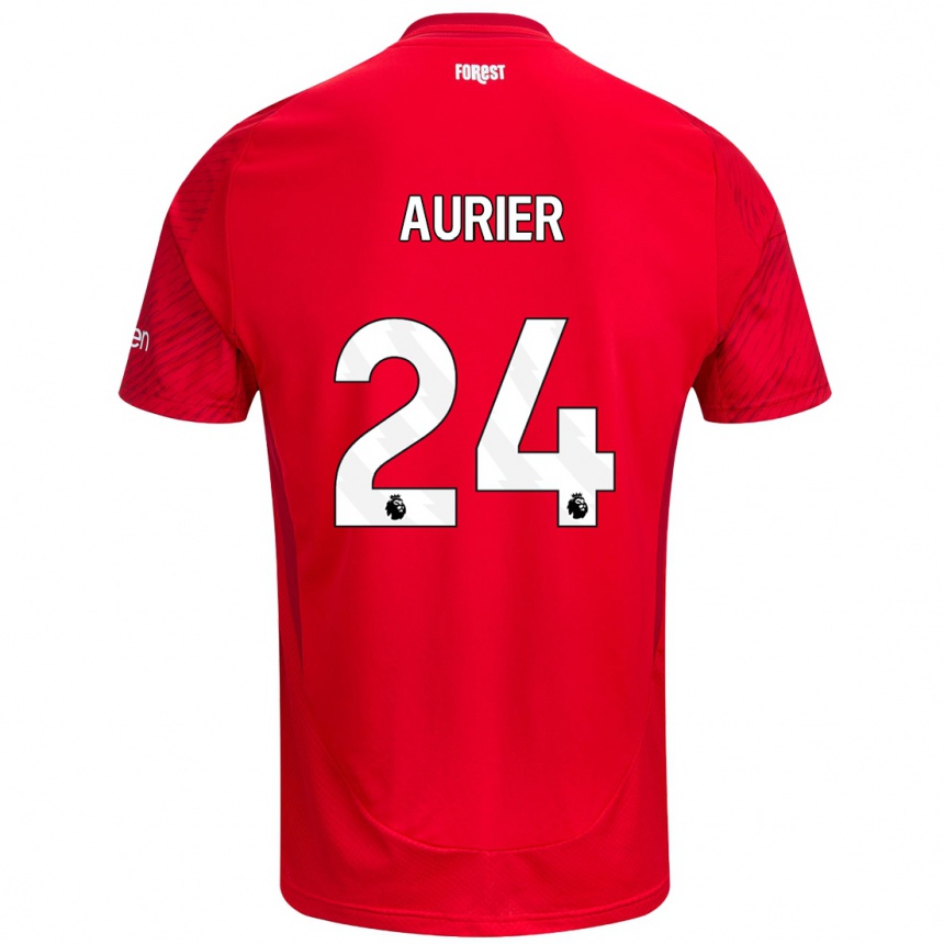 Niño Fútbol Camiseta Serge Aurier #24 Rojo Blanco 1ª Equipación 2024/25 Argentina