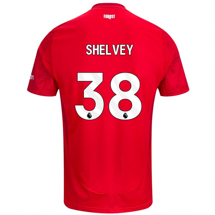 Niño Fútbol Camiseta George Shelvey #38 Rojo Blanco 1ª Equipación 2024/25 Argentina