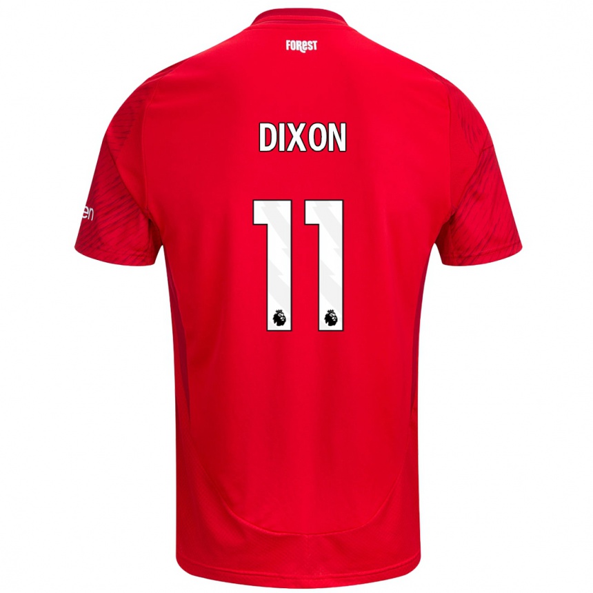 Niño Fútbol Camiseta Chloe Dixon #11 Rojo Blanco 1ª Equipación 2024/25 Argentina