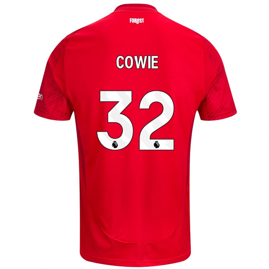 Niño Fútbol Camiseta Abi Cowie #32 Rojo Blanco 1ª Equipación 2024/25 Argentina