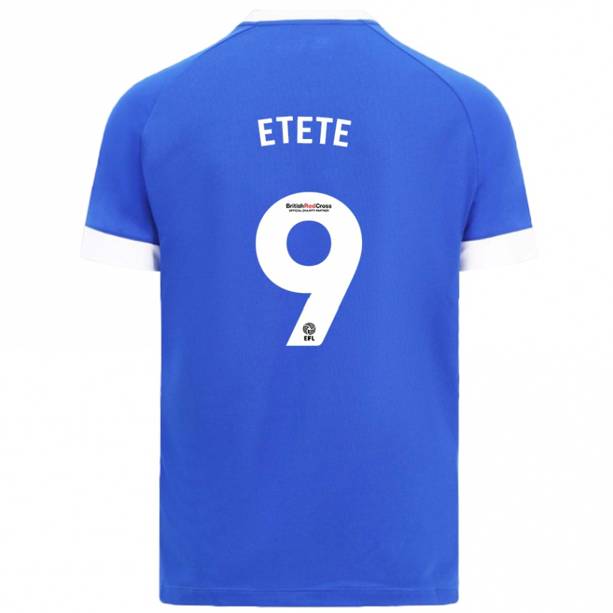 Niño Fútbol Camiseta Kion Etete #9 Azul Cielo 1ª Equipación 2024/25 Argentina