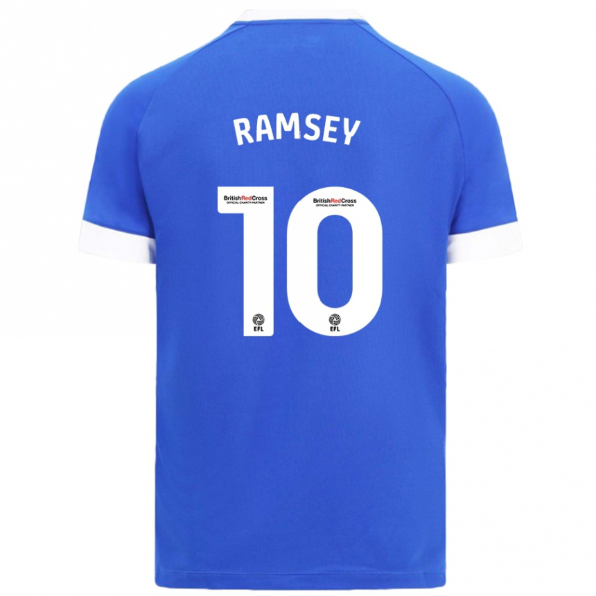 Niño Fútbol Camiseta Aaron Ramsey #10 Azul Cielo 1ª Equipación 2024/25 Argentina