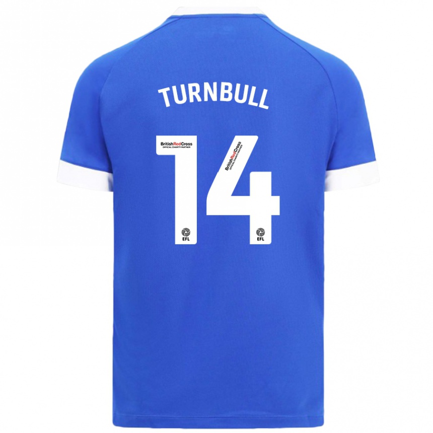 Niño Fútbol Camiseta David Turnbull #14 Azul Cielo 1ª Equipación 2024/25 Argentina