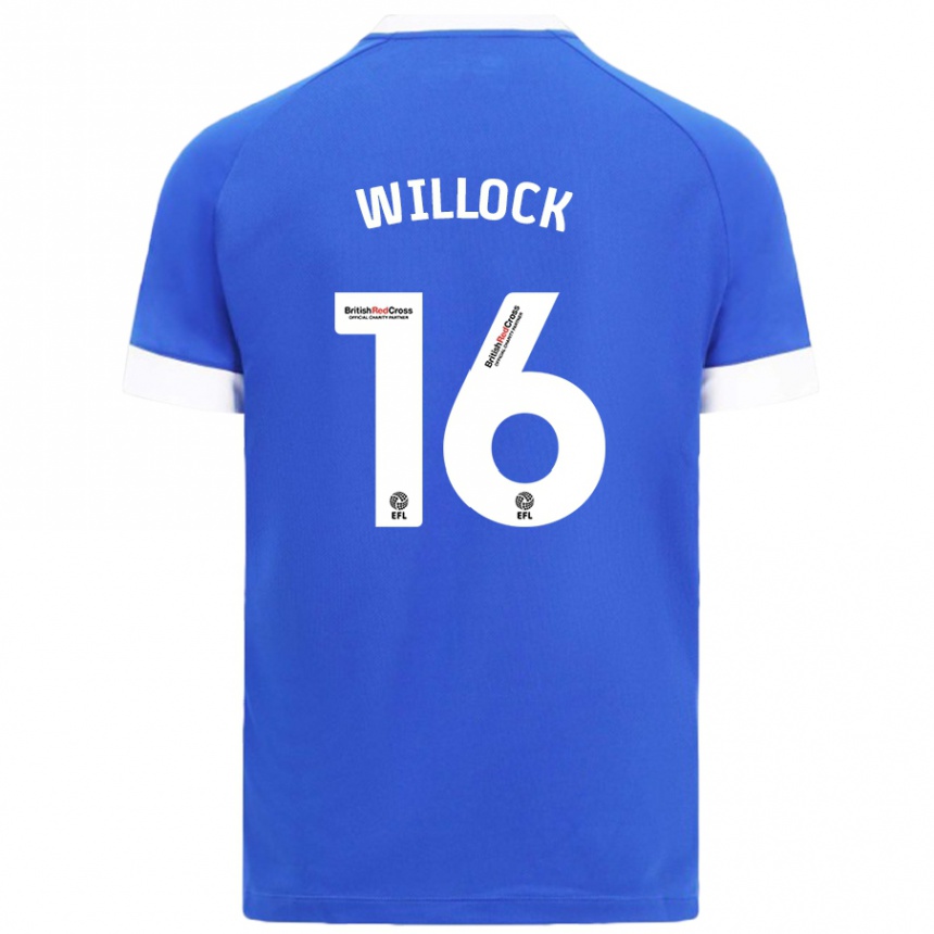 Niño Fútbol Camiseta Chris Willock #16 Azul Cielo 1ª Equipación 2024/25 Argentina