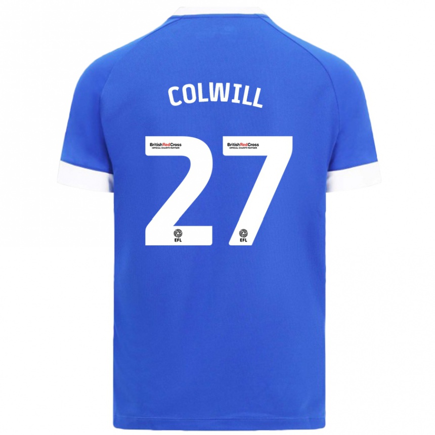 Niño Fútbol Camiseta Rubin Colwill #27 Azul Cielo 1ª Equipación 2024/25 Argentina