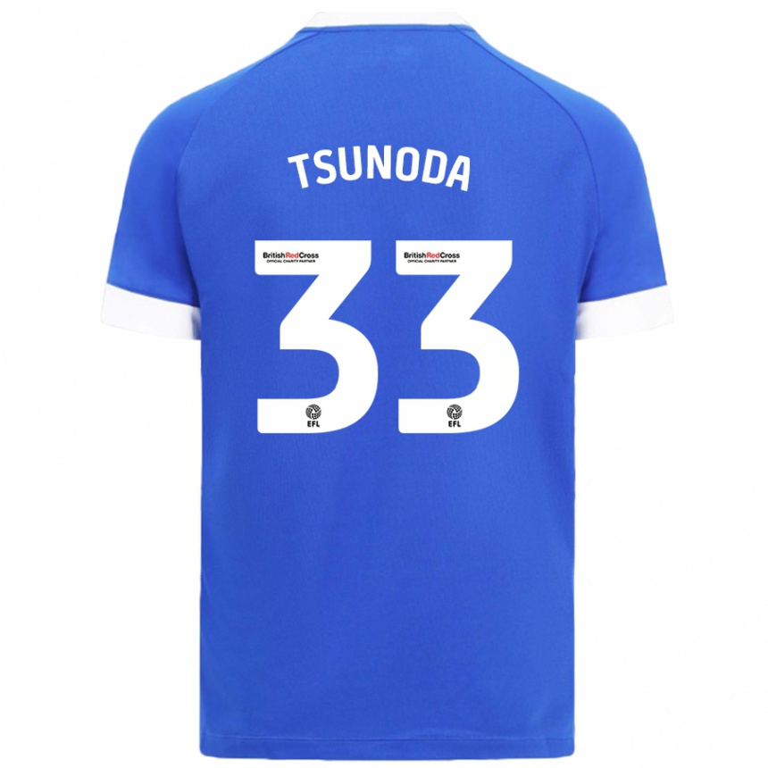 Niño Fútbol Camiseta Ryotaro Tsunoda #33 Azul Cielo 1ª Equipación 2024/25 Argentina