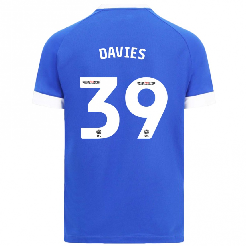 Niño Fútbol Camiseta Isaak Davies #39 Azul Cielo 1ª Equipación 2024/25 Argentina