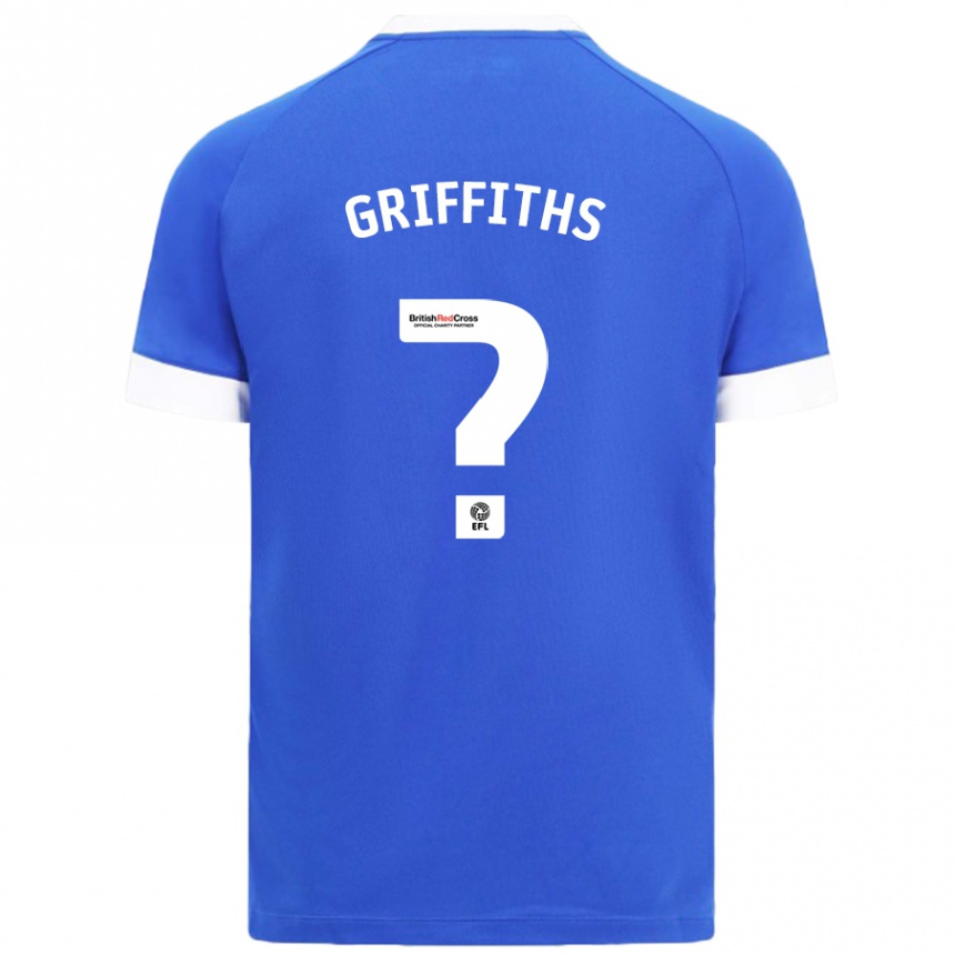 Niño Fútbol Camiseta Ewan Griffiths #0 Azul Cielo 1ª Equipación 2024/25 Argentina