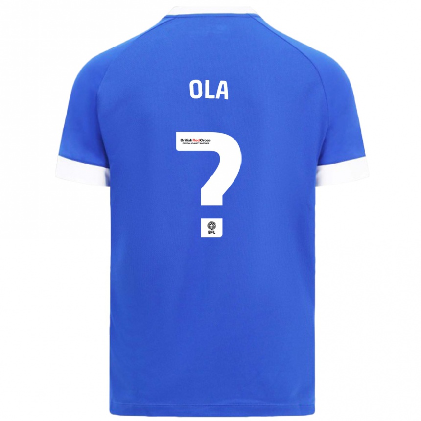 Niño Fútbol Camiseta Daniel Ola #0 Azul Cielo 1ª Equipación 2024/25 Argentina