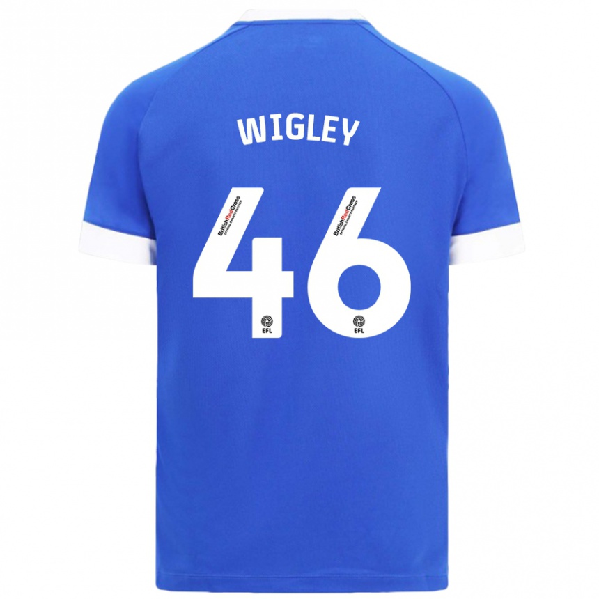 Niño Fútbol Camiseta Morgan Wigley #46 Azul Cielo 1ª Equipación 2024/25 Argentina