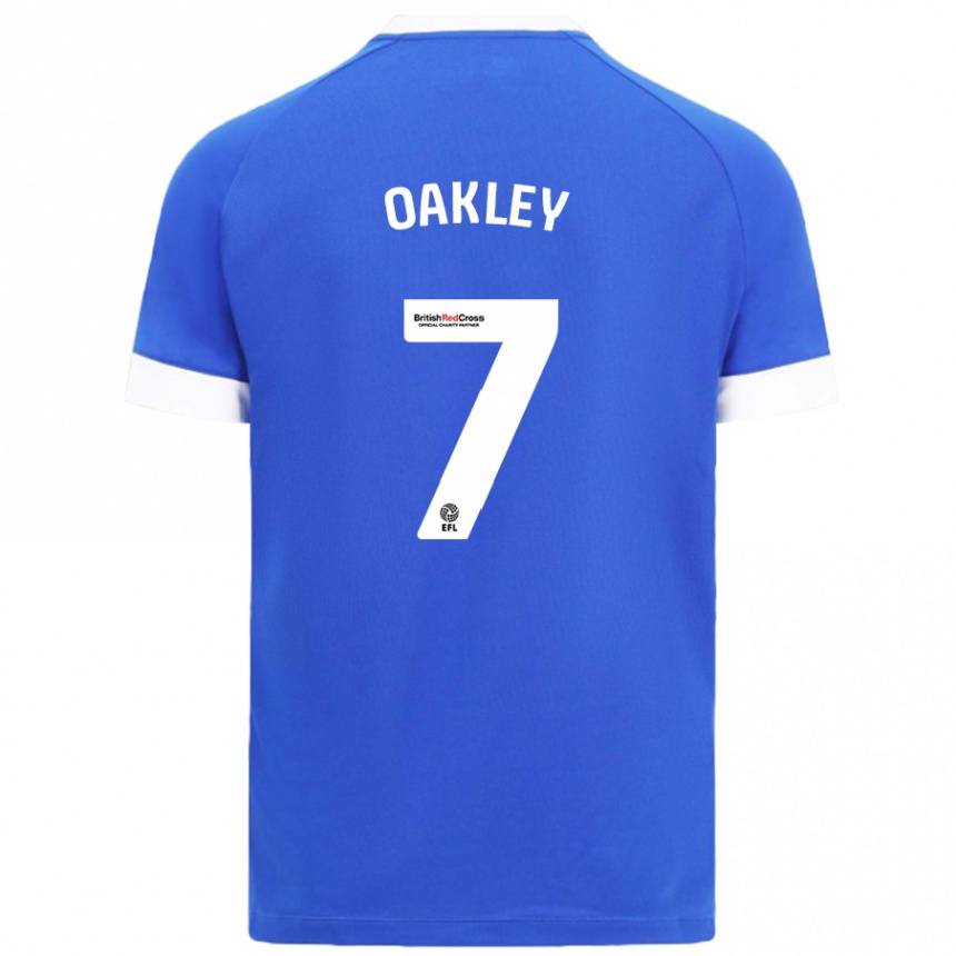 Niño Fútbol Camiseta Rhianne Oakley #7 Azul Cielo 1ª Equipación 2024/25 Argentina