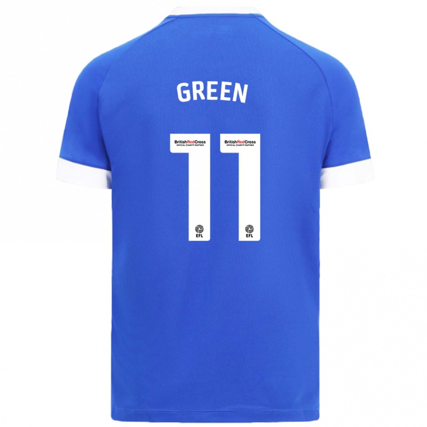 Niño Fútbol Camiseta Danielle Green #11 Azul Cielo 1ª Equipación 2024/25 Argentina