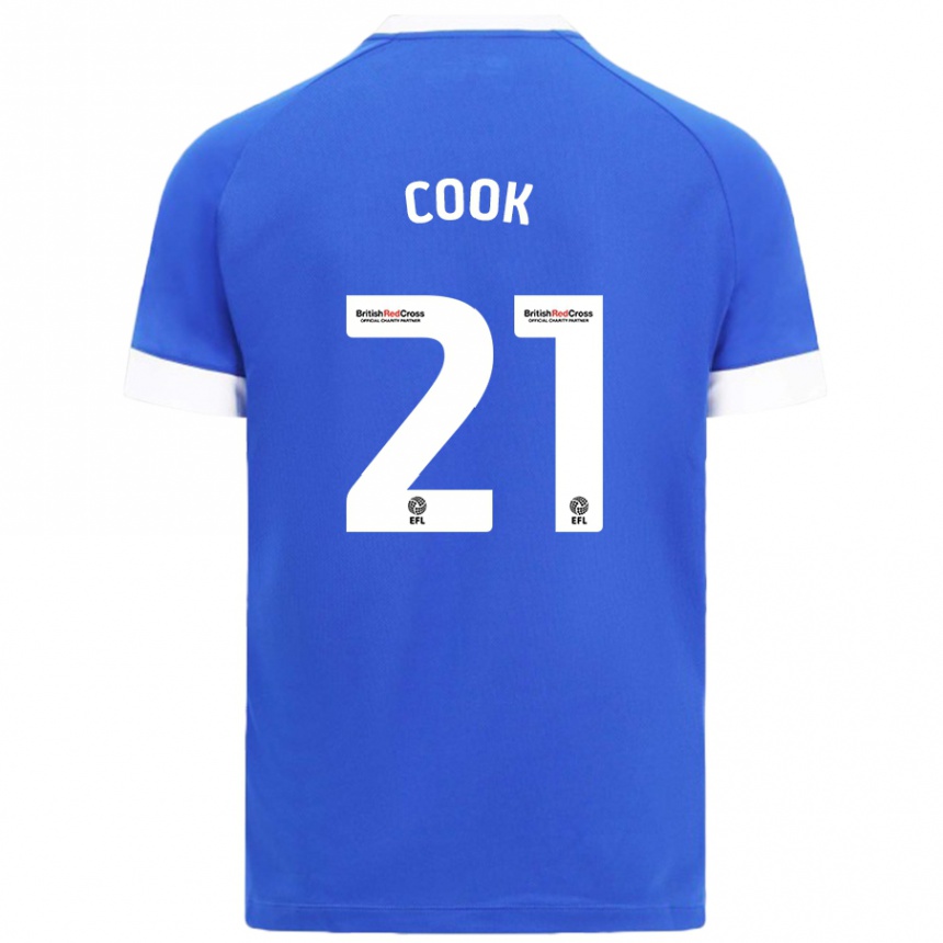 Niño Fútbol Camiseta Mikayla Cook #21 Azul Cielo 1ª Equipación 2024/25 Argentina