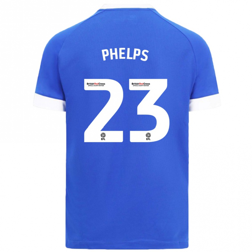 Niño Fútbol Camiseta Anna Phelps #23 Azul Cielo 1ª Equipación 2024/25 Argentina