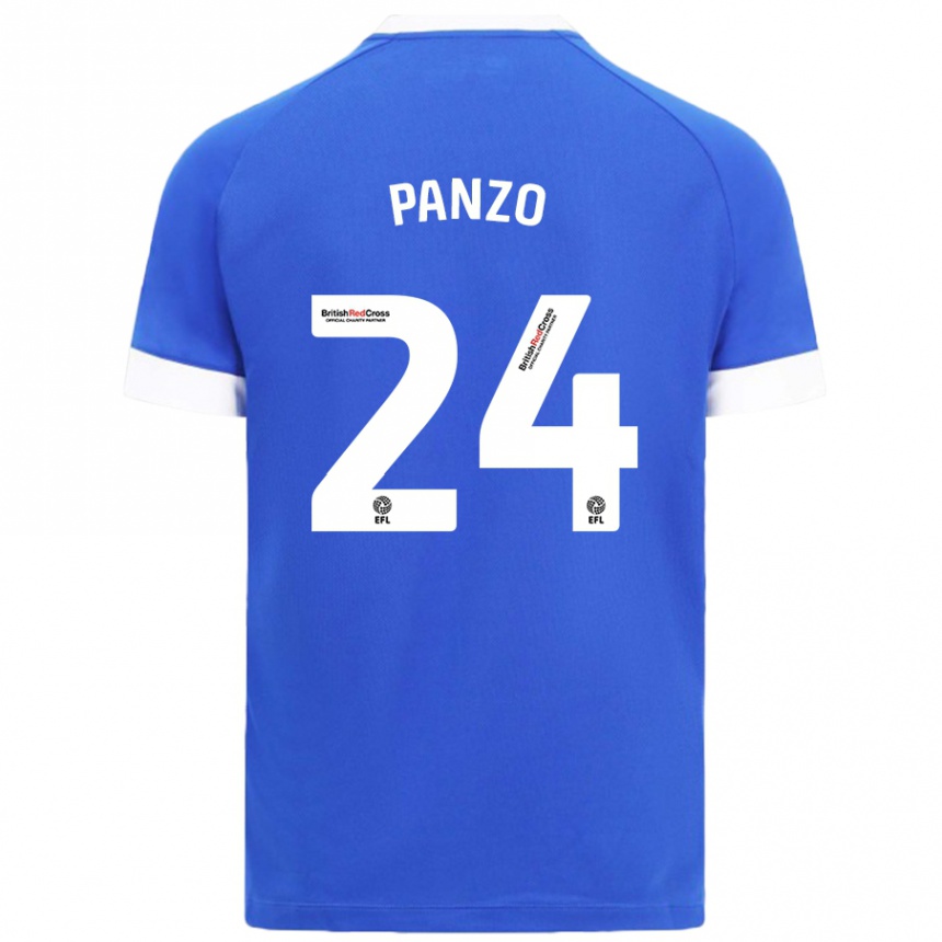 Niño Fútbol Camiseta Jonathan Panzo #24 Azul Cielo 1ª Equipación 2024/25 Argentina