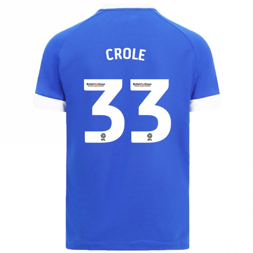 Niño Fútbol Camiseta James Crole #33 Azul Cielo 1ª Equipación 2024/25 Argentina