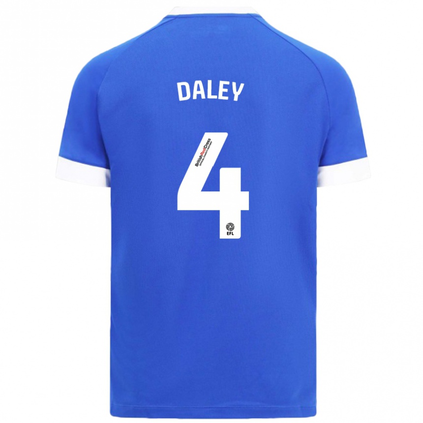 Niño Fútbol Camiseta Hannah Daley #4 Azul Cielo 1ª Equipación 2024/25 Argentina