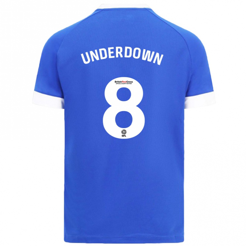 Niño Fútbol Camiseta Kanisha Underdown #8 Azul Cielo 1ª Equipación 2024/25 Argentina