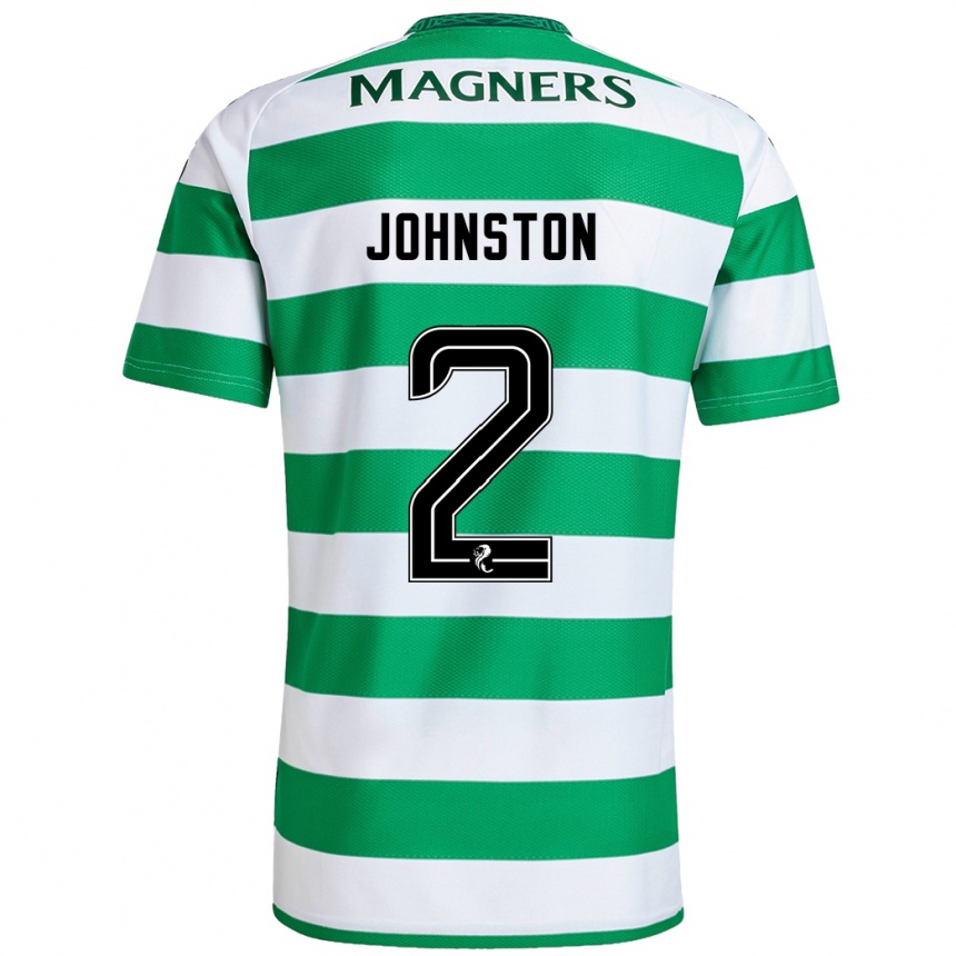 Niño Fútbol Camiseta Alistair Johnston #2 Verde Blanco 1ª Equipación 2024/25 Argentina