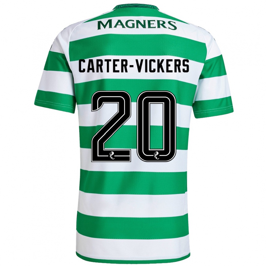 Niño Fútbol Camiseta Cameron Carter-Vickers #20 Verde Blanco 1ª Equipación 2024/25 Argentina