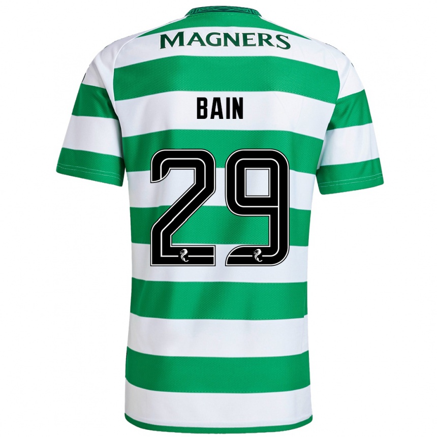 Niño Fútbol Camiseta Scott Bain #29 Verde Blanco 1ª Equipación 2024/25 Argentina