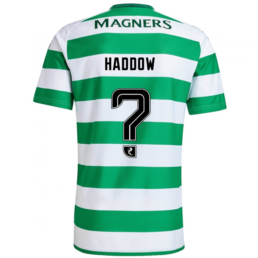 Niño Fútbol Camiseta Aiden Haddow #0 Verde Blanco 1ª Equipación 2024/25 Argentina