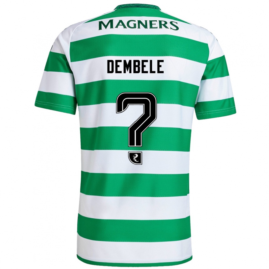 Niño Fútbol Camiseta Hassan Dembele #0 Verde Blanco 1ª Equipación 2024/25 Argentina