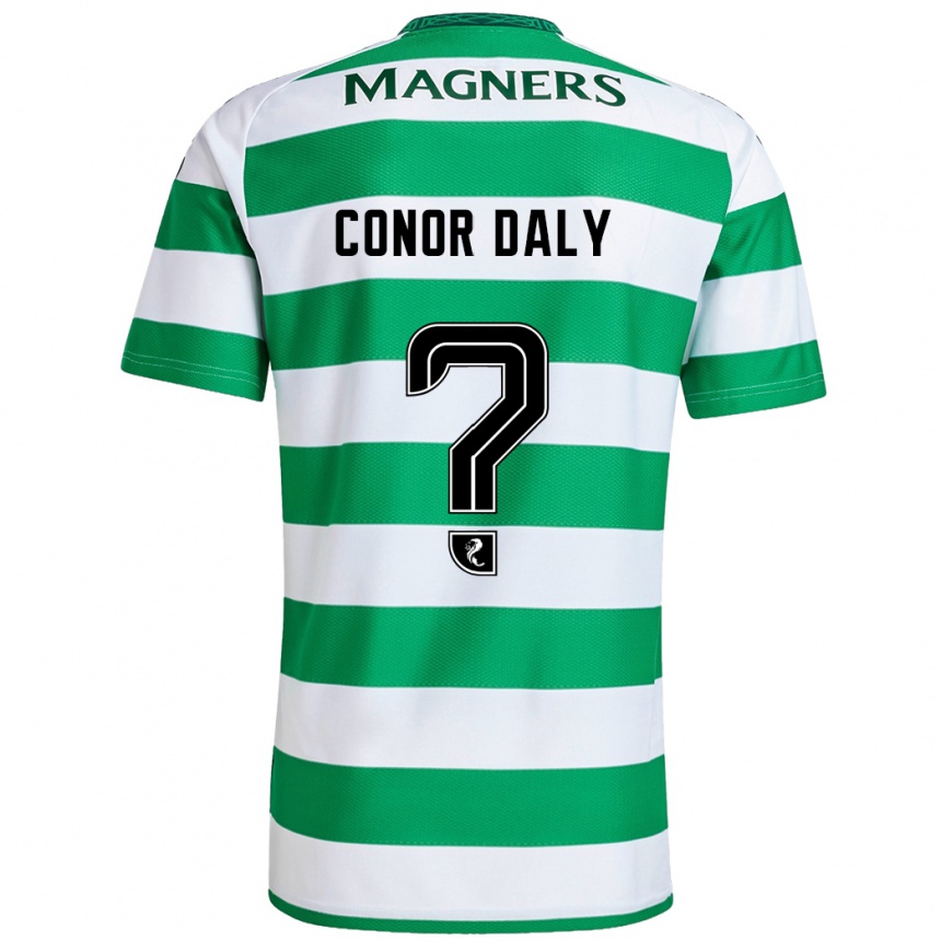 Niño Fútbol Camiseta Conor Daly #0 Verde Blanco 1ª Equipación 2024/25 Argentina