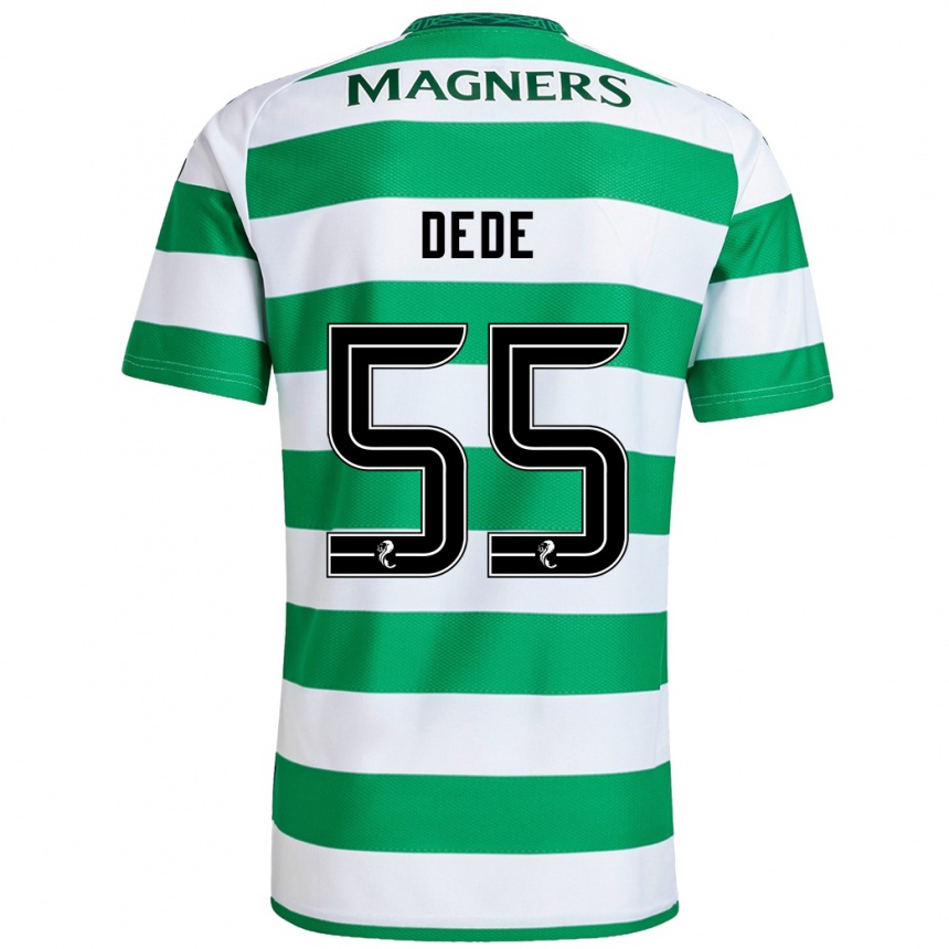 Niño Fútbol Camiseta Josh Dede #55 Verde Blanco 1ª Equipación 2024/25 Argentina