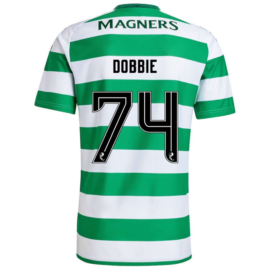 Niño Fútbol Camiseta Lewis Dobbie #74 Verde Blanco 1ª Equipación 2024/25 Argentina