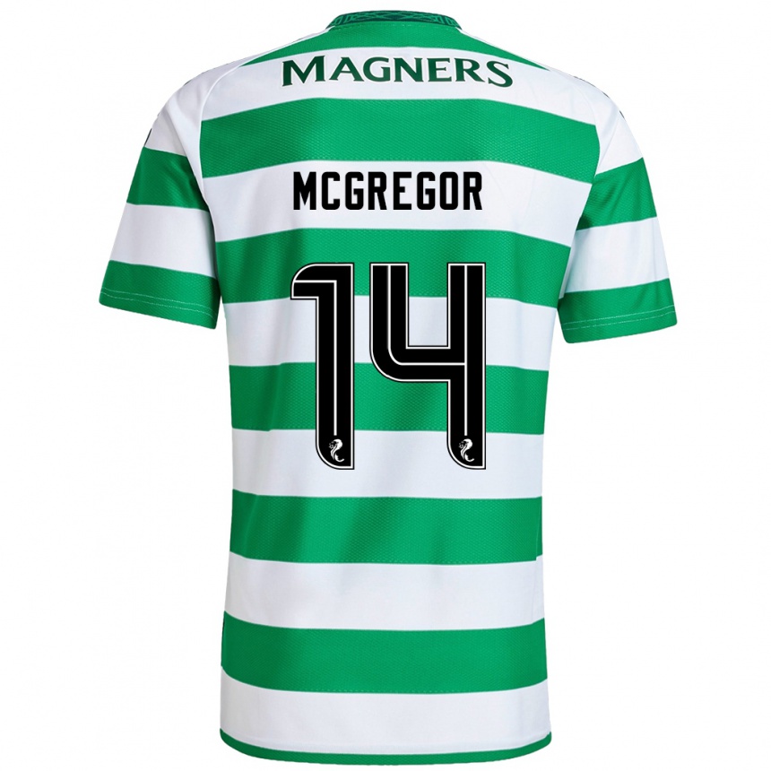 Niño Fútbol Camiseta Shannon Mcgregor #14 Verde Blanco 1ª Equipación 2024/25 Argentina