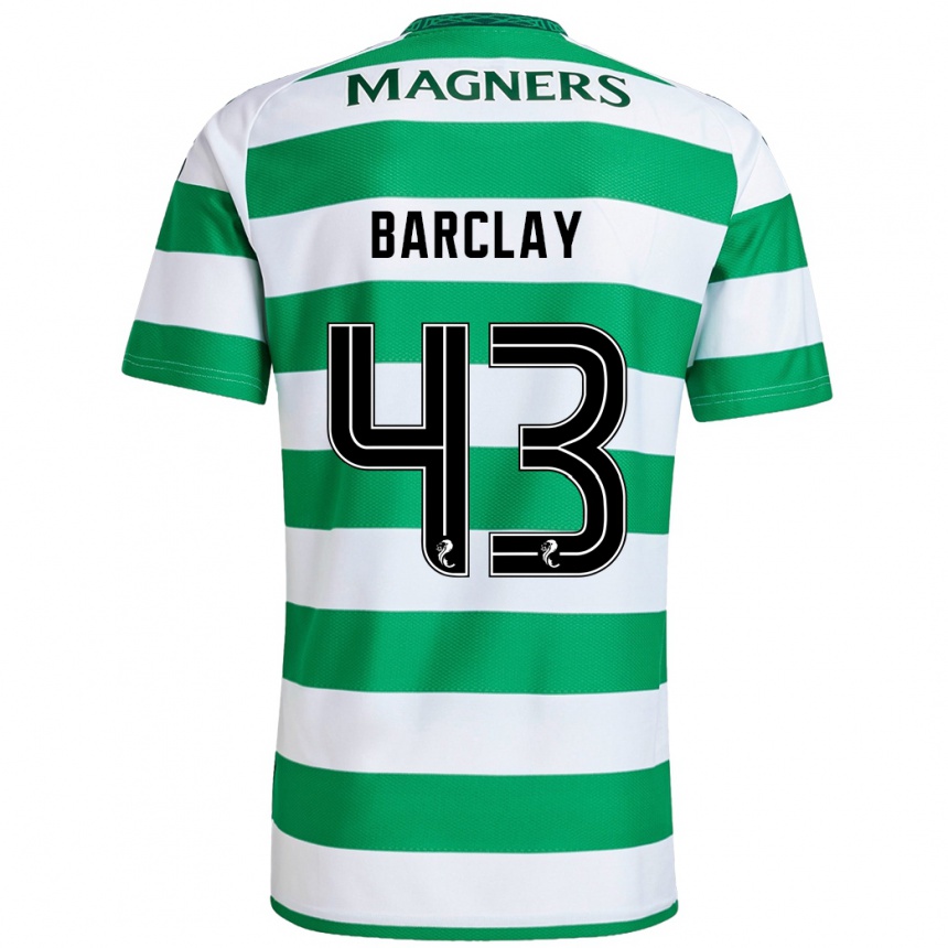 Niño Fútbol Camiseta Lucy Barclay #43 Verde Blanco 1ª Equipación 2024/25 Argentina