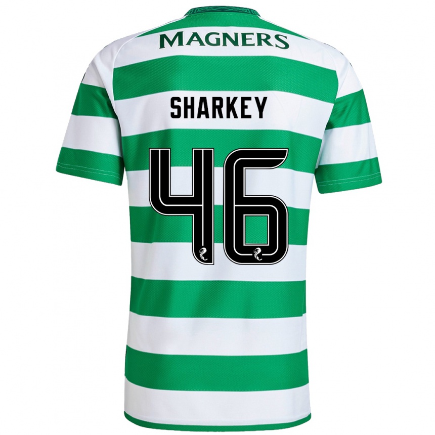 Niño Fútbol Camiseta Amy Sharkey #46 Verde Blanco 1ª Equipación 2024/25 Argentina