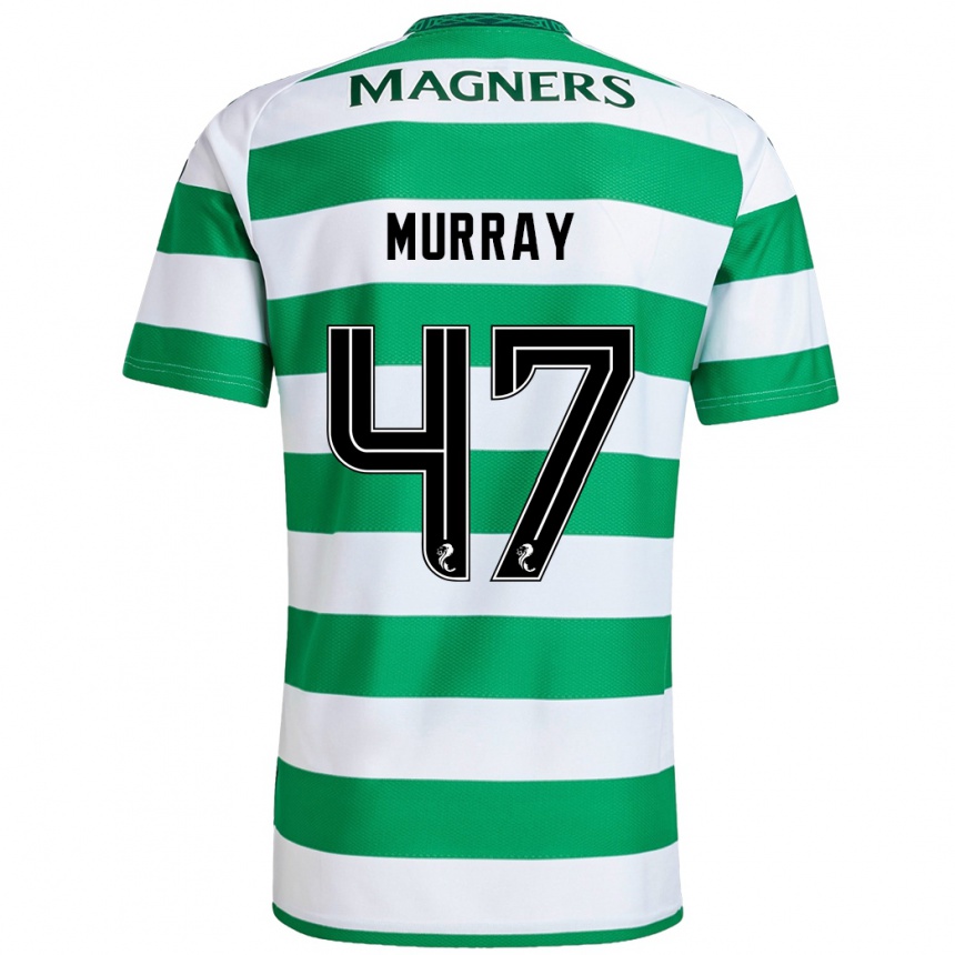 Niño Fútbol Camiseta Dane Murray #47 Verde Blanco 1ª Equipación 2024/25 Argentina