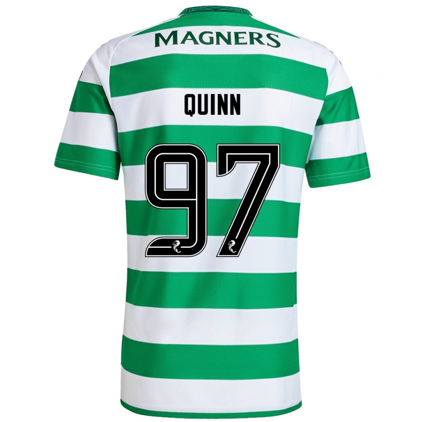 Niño Fútbol Camiseta Ben Quinn #97 Verde Blanco 1ª Equipación 2024/25 Argentina