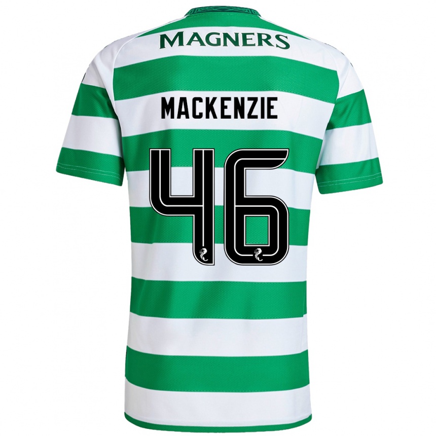 Niño Fútbol Camiseta Magnus Mackenzie #46 Verde Blanco 1ª Equipación 2024/25 Argentina