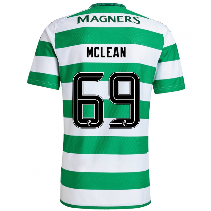 Niño Fútbol Camiseta Kai Mclean #69 Verde Blanco 1ª Equipación 2024/25 Argentina