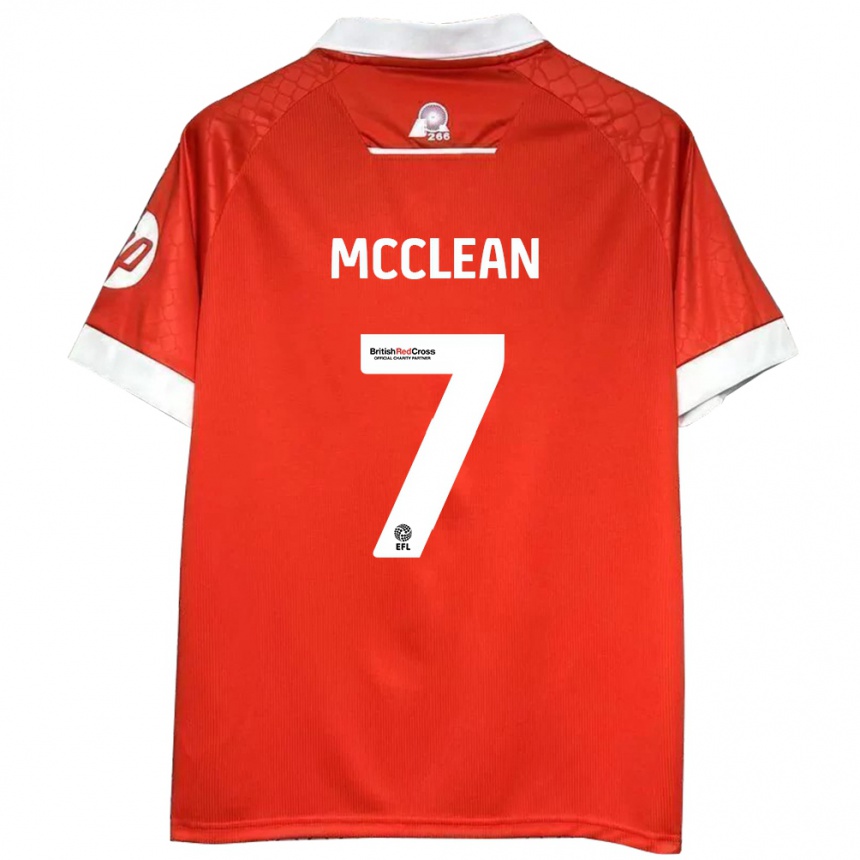 Niño Fútbol Camiseta James Mcclean #7 Rojo Blanco 1ª Equipación 2024/25 Argentina