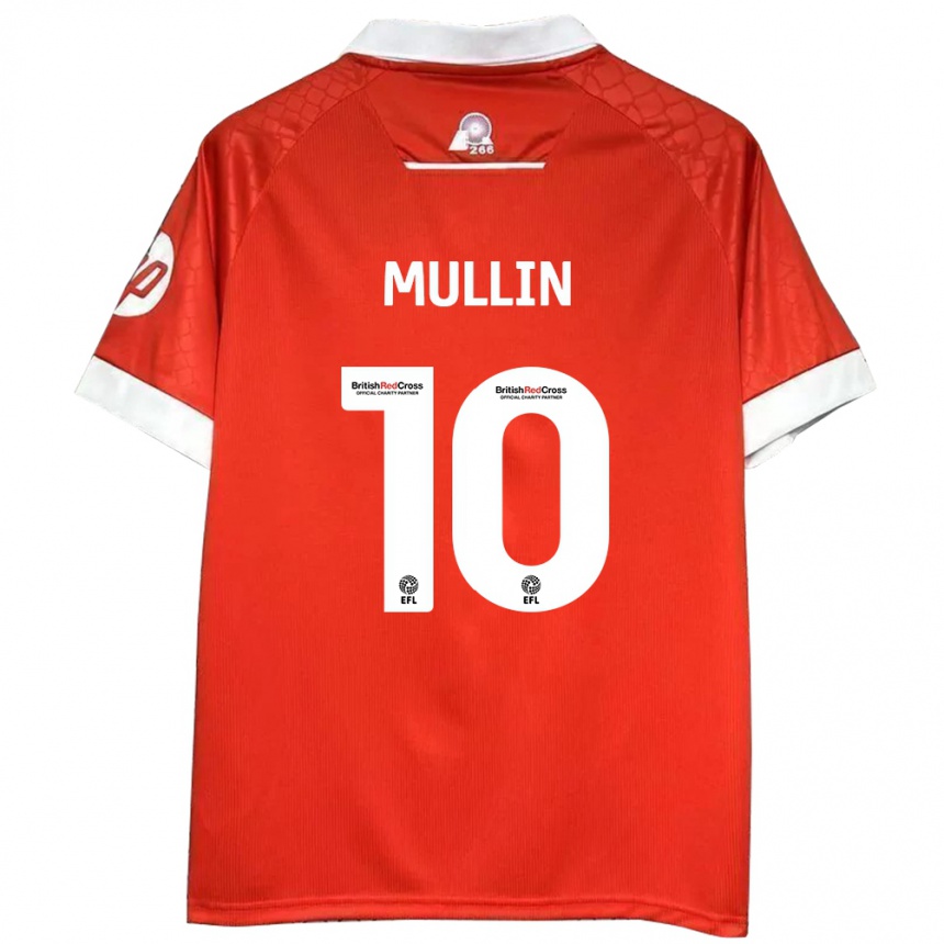 Niño Fútbol Camiseta Paul Mullin #10 Rojo Blanco 1ª Equipación 2024/25 Argentina