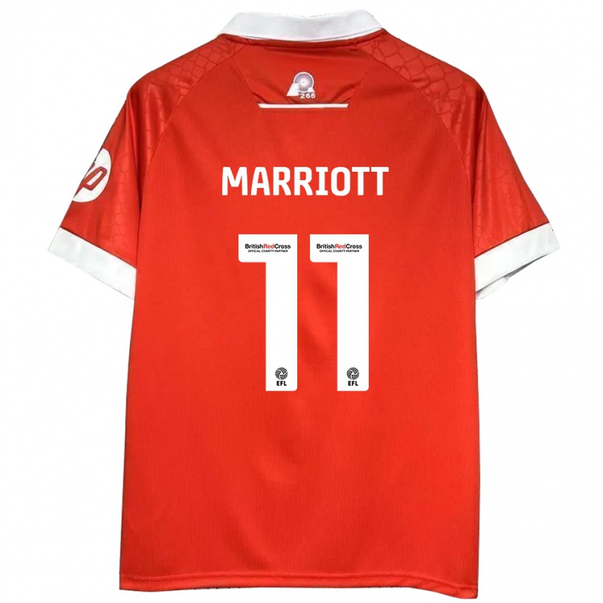 Niño Fútbol Camiseta Jack Marriott #11 Rojo Blanco 1ª Equipación 2024/25 Argentina