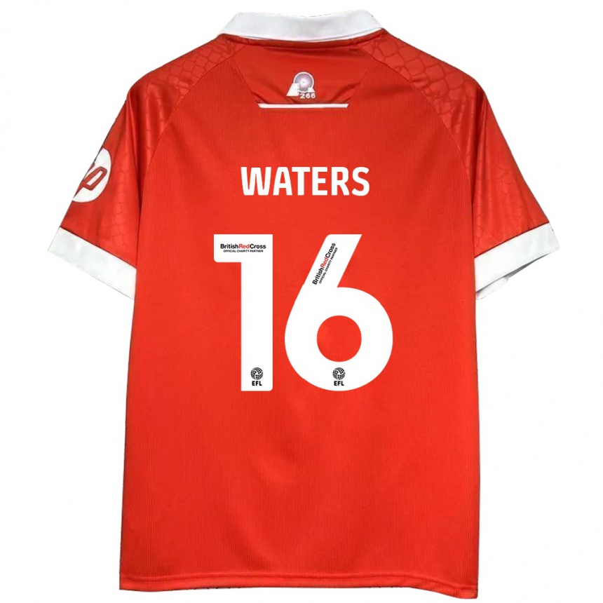 Niño Fútbol Camiseta Billy Waters #16 Rojo Blanco 1ª Equipación 2024/25 Argentina