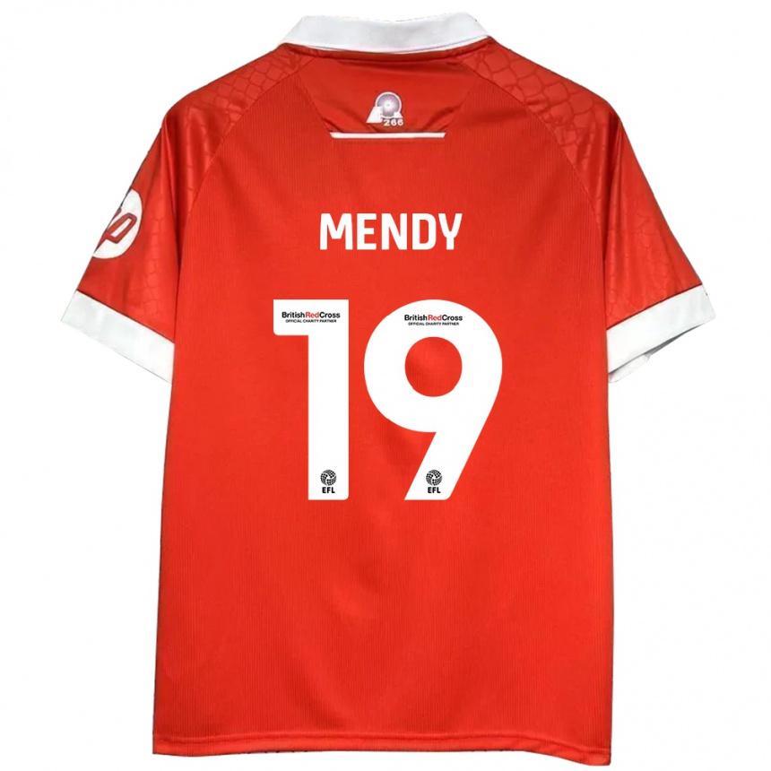 Niño Fútbol Camiseta Jacob Mendy #19 Rojo Blanco 1ª Equipación 2024/25 Argentina