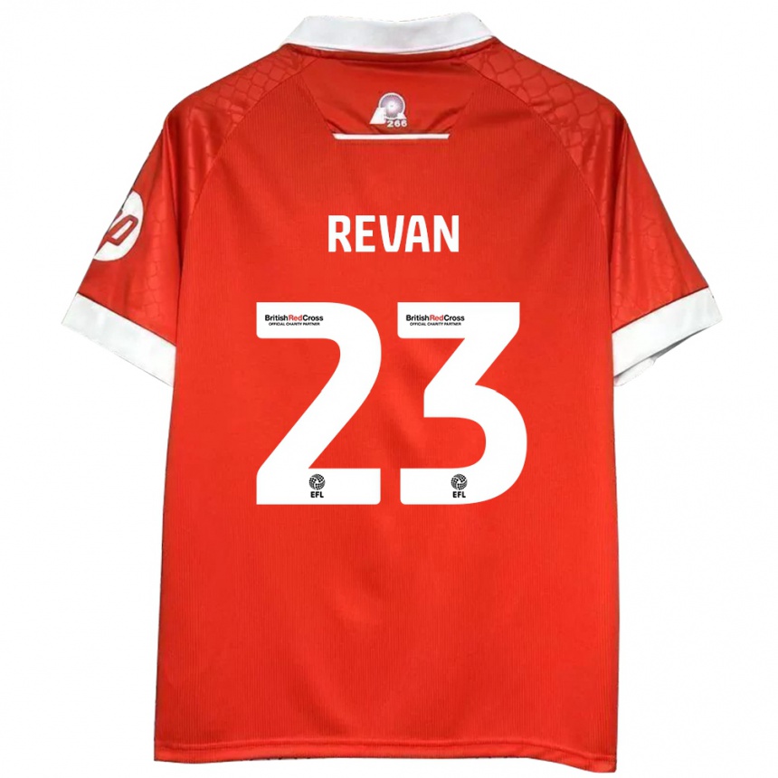 Niño Fútbol Camiseta Sebastian Revan #23 Rojo Blanco 1ª Equipación 2024/25 Argentina