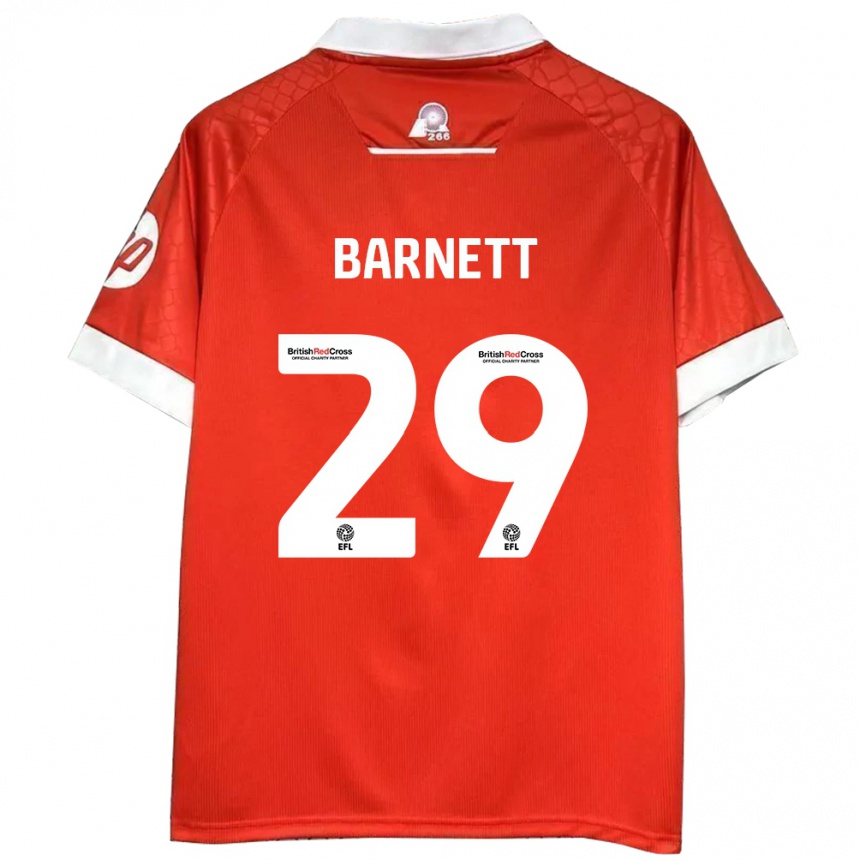 Niño Fútbol Camiseta Ryan Barnett #29 Rojo Blanco 1ª Equipación 2024/25 Argentina